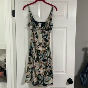 Joie Faux Wrap Floral Ruched Side Sleeveless Dress Size Medium NEW NWT